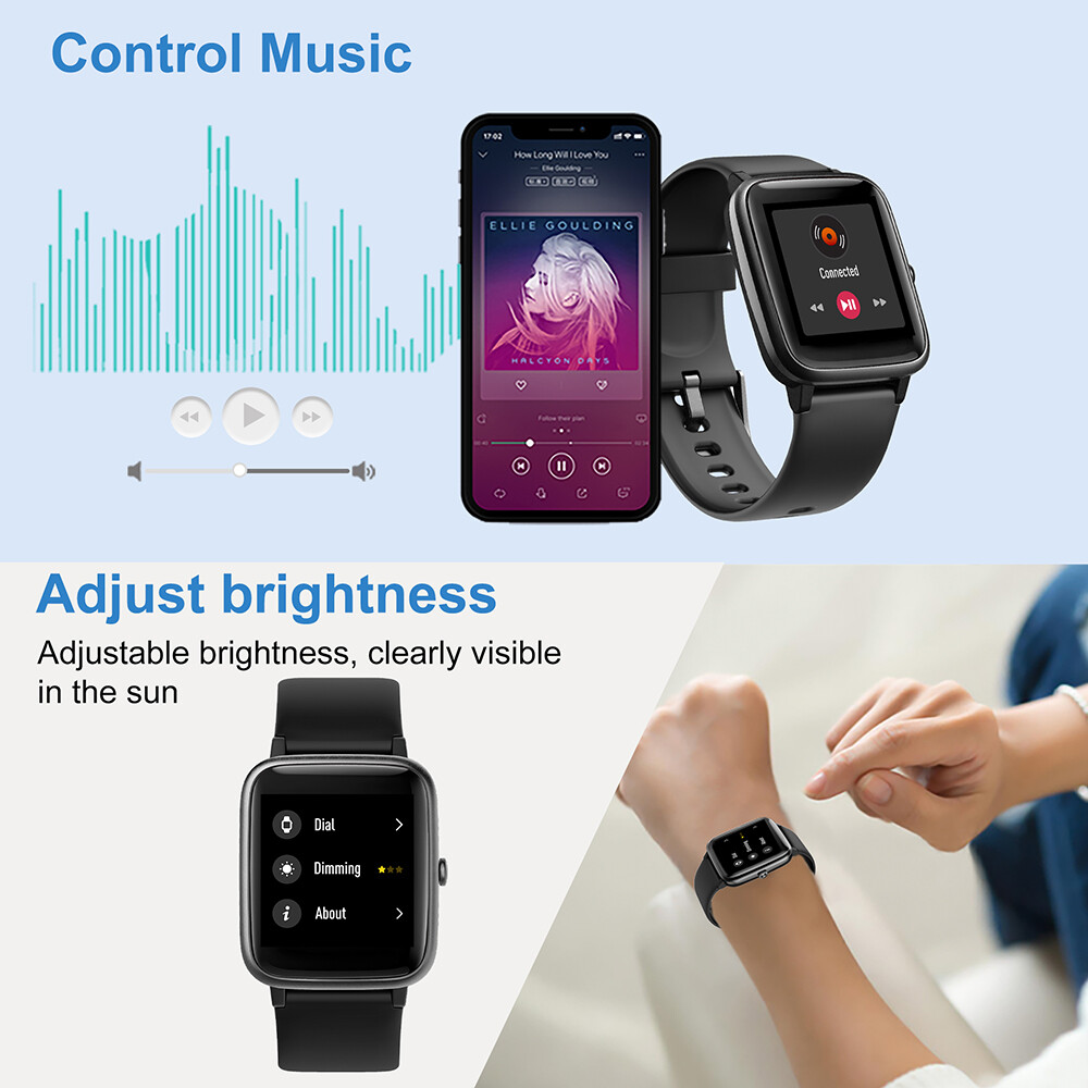 Smart Watch for iOS Android Heart Rate Monitor Sleep Step Tracker