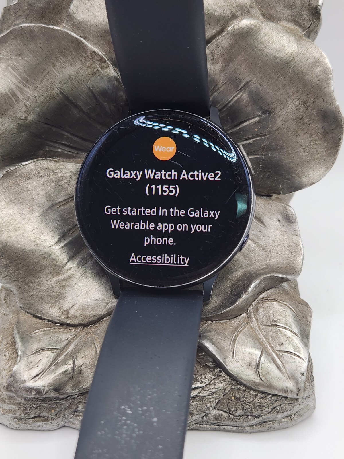 Samsung Galaxy Watch Active 2 SM-R820 44mm Aluminum Case,used, black band #150