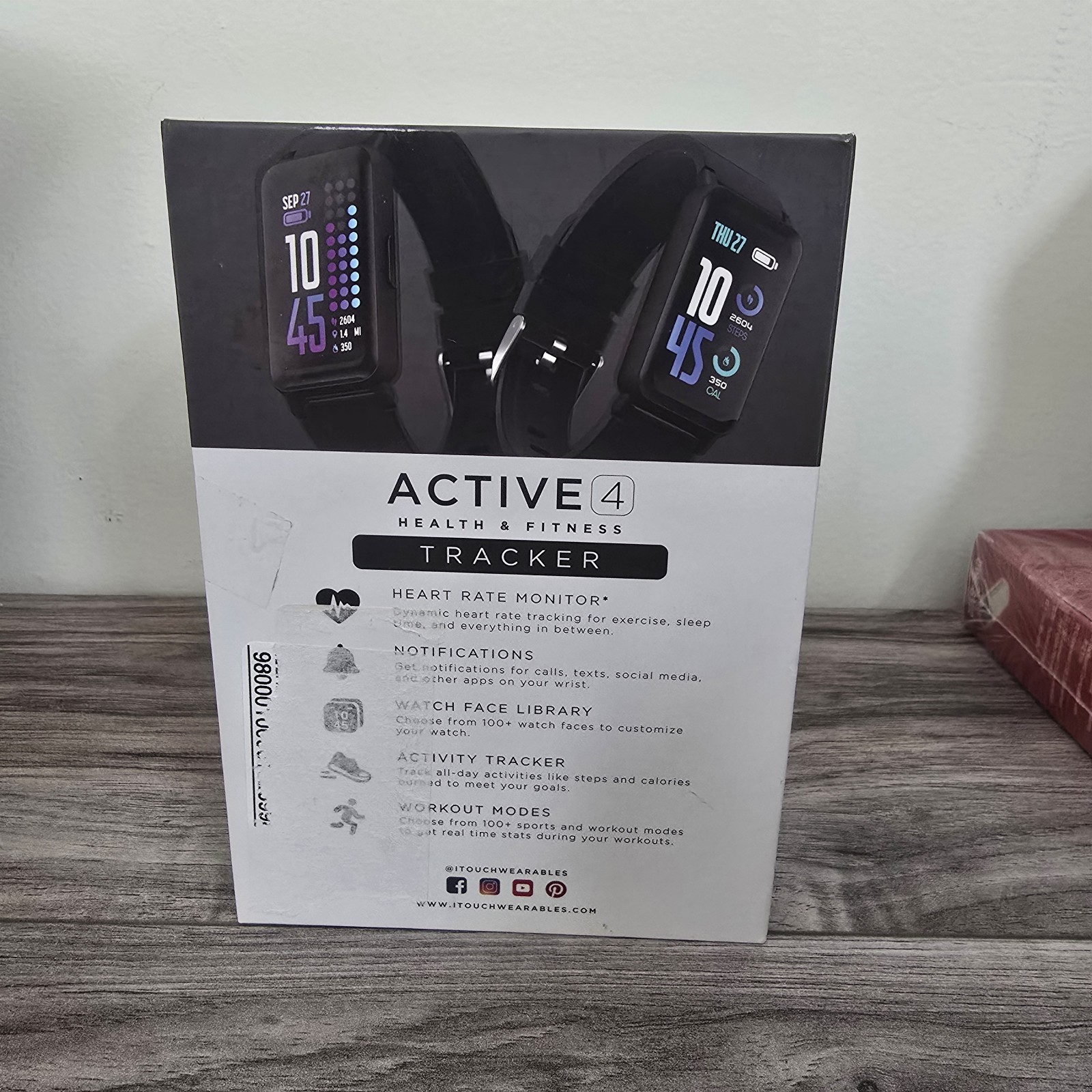 NEW iTouch Wearables Active 4 Unisex Black Watch/Fitness Tracker TC4S01-G02