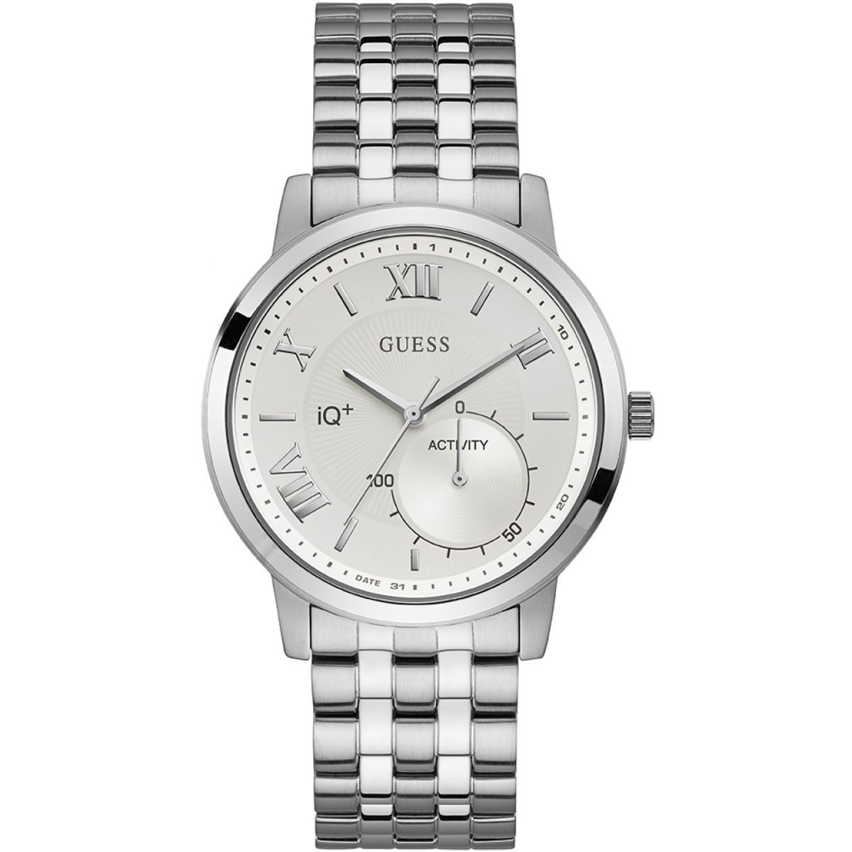 Mens Smartwatch GUESS CONNECT C2004G3 Stainless Steel IQ+ Steps Sleep