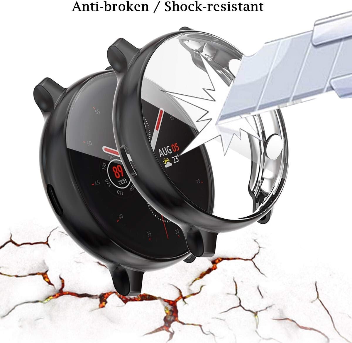3 Pack For Samsung Galaxy Watch Active 2 Case 44mm 2019 Protective TPU Cover NEW