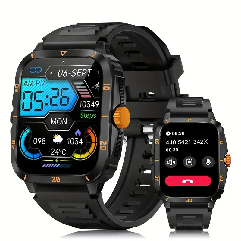Military Smart Watch Waterproof 1.96″AMOLED Screen Outdoor Tactical High Quality