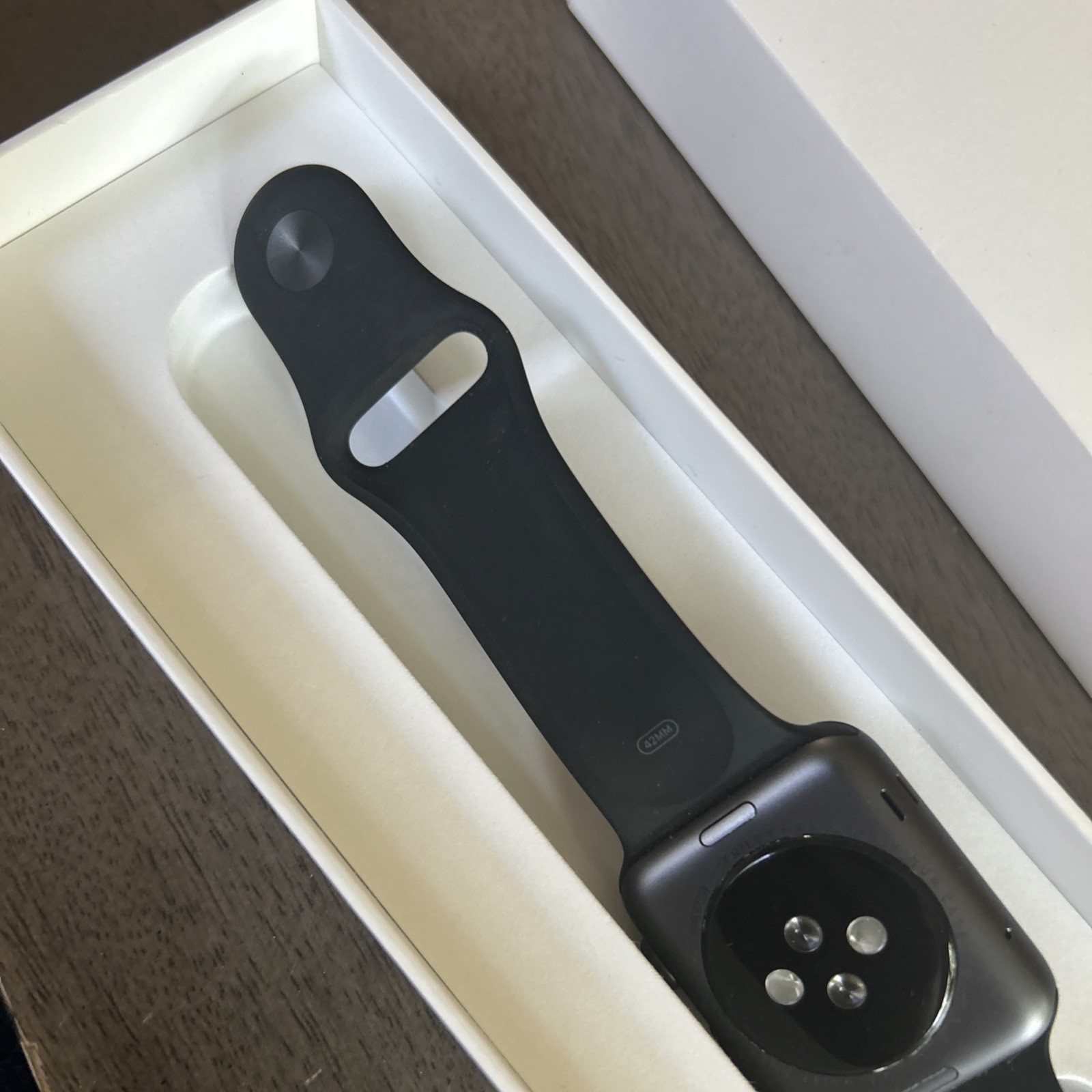 Apple Watch Series 1 A1803 Smartwatch Black Strap 42mm Untested- For Parts