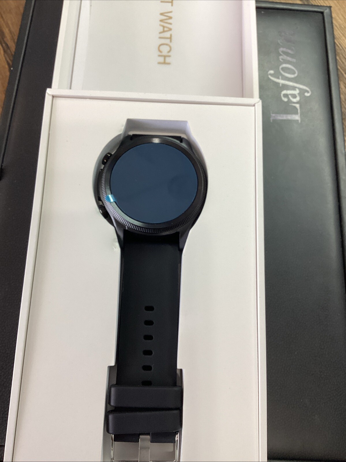 Smart Watch Android Or Apple Black Rubber Band