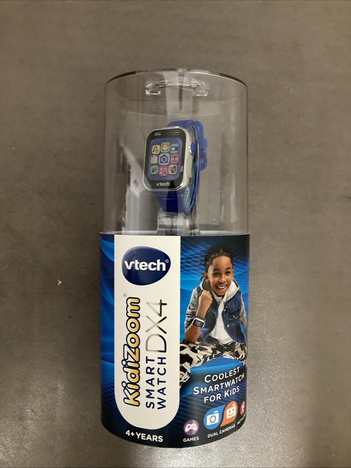 VTECH KID’S KIDIZOOM SMARTWATCH DX4 BLUE CAMERA GAMES ACTIVITIES BRAND NEW
