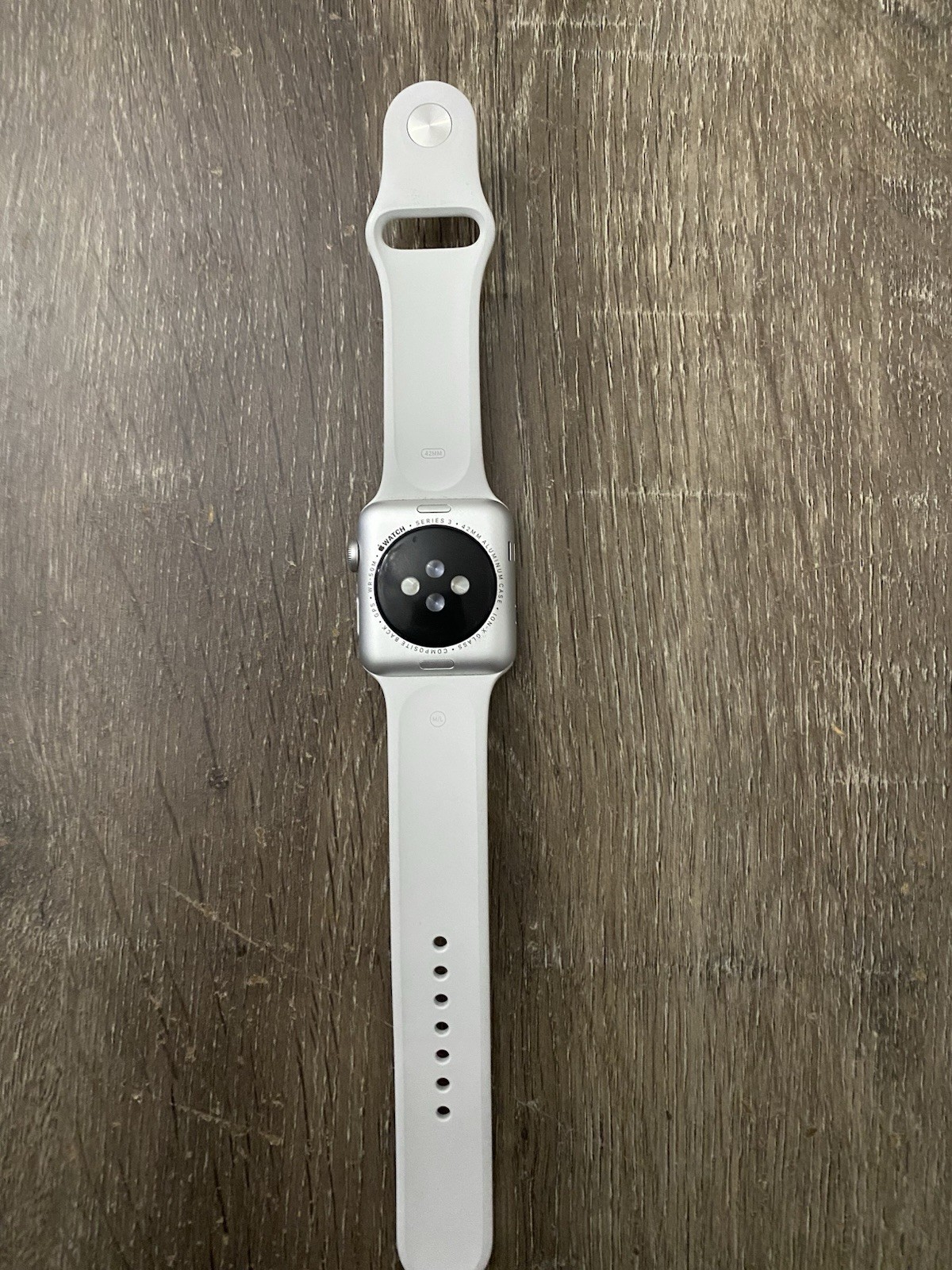 Apple Watch Series 3 GPS 42mm Silver Aluminum Case White Sport Band – MTF22LL/A
