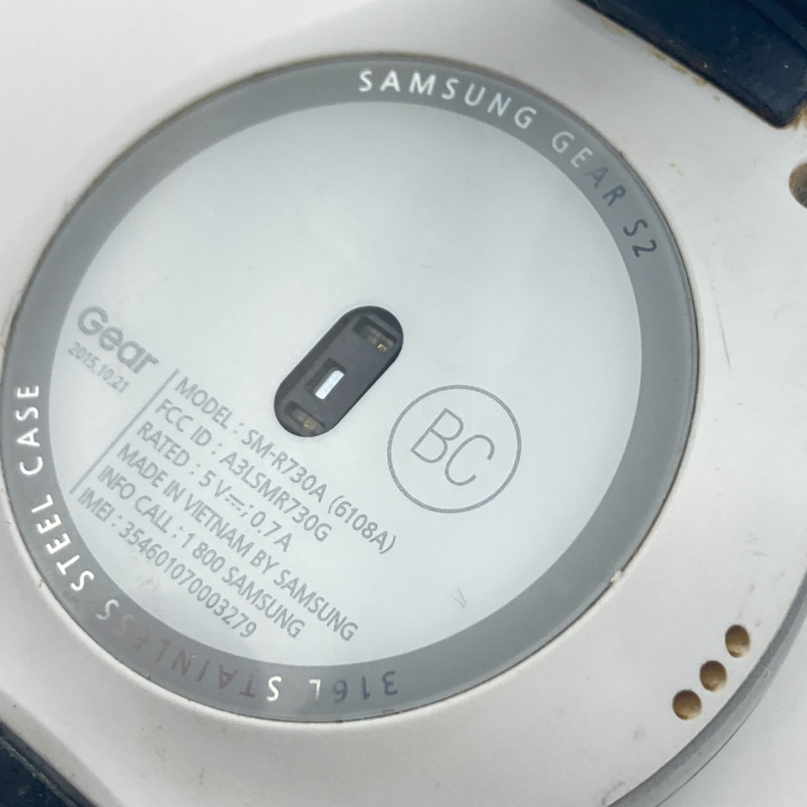 Samsung Gear S2 Smart Watch 44mm SM-R730A Works Silver Tone