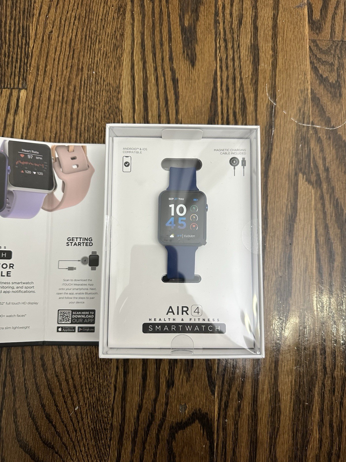 New Open Box iTouch Wearables Air 4 Smartwatch – Blue