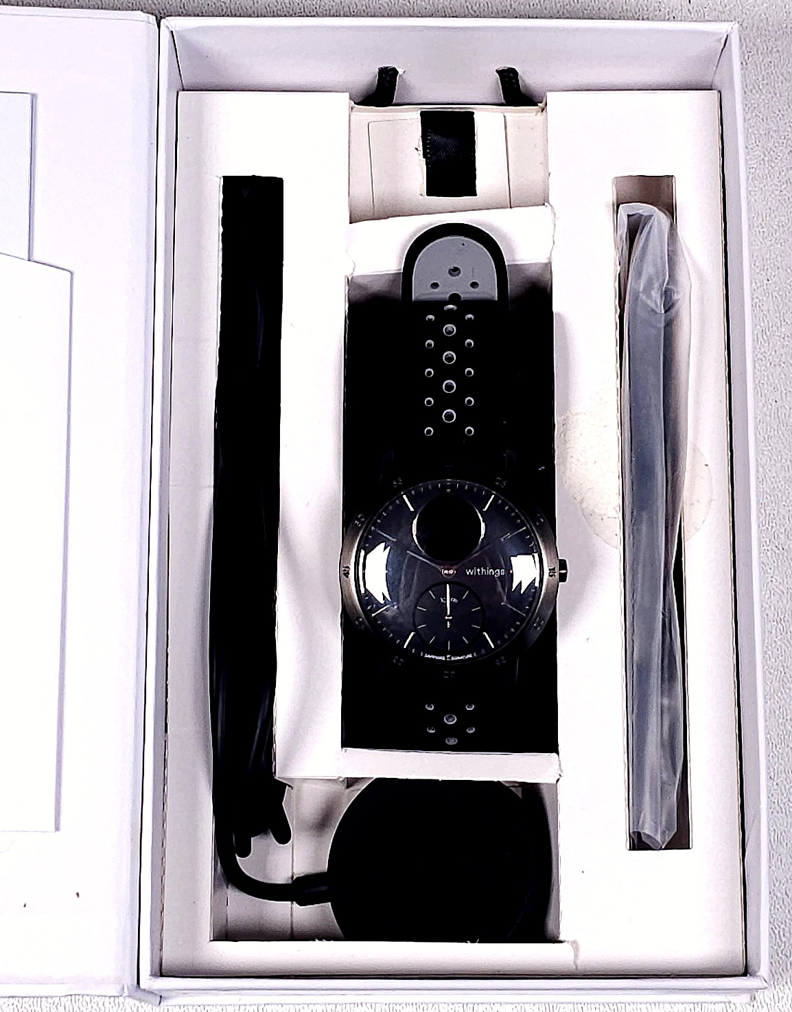 Withings Steel HR Sport Hybrid Smart Watch Heart Rate Black HWA03B 40mm TESTED