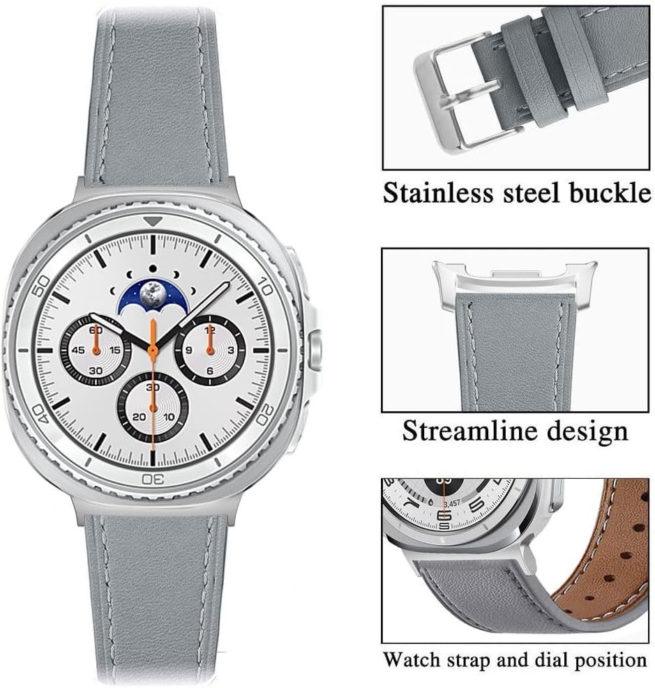 Genuine Leather Strap Compatible with Samsung Galaxy Watch 9/8 40mm 44mm