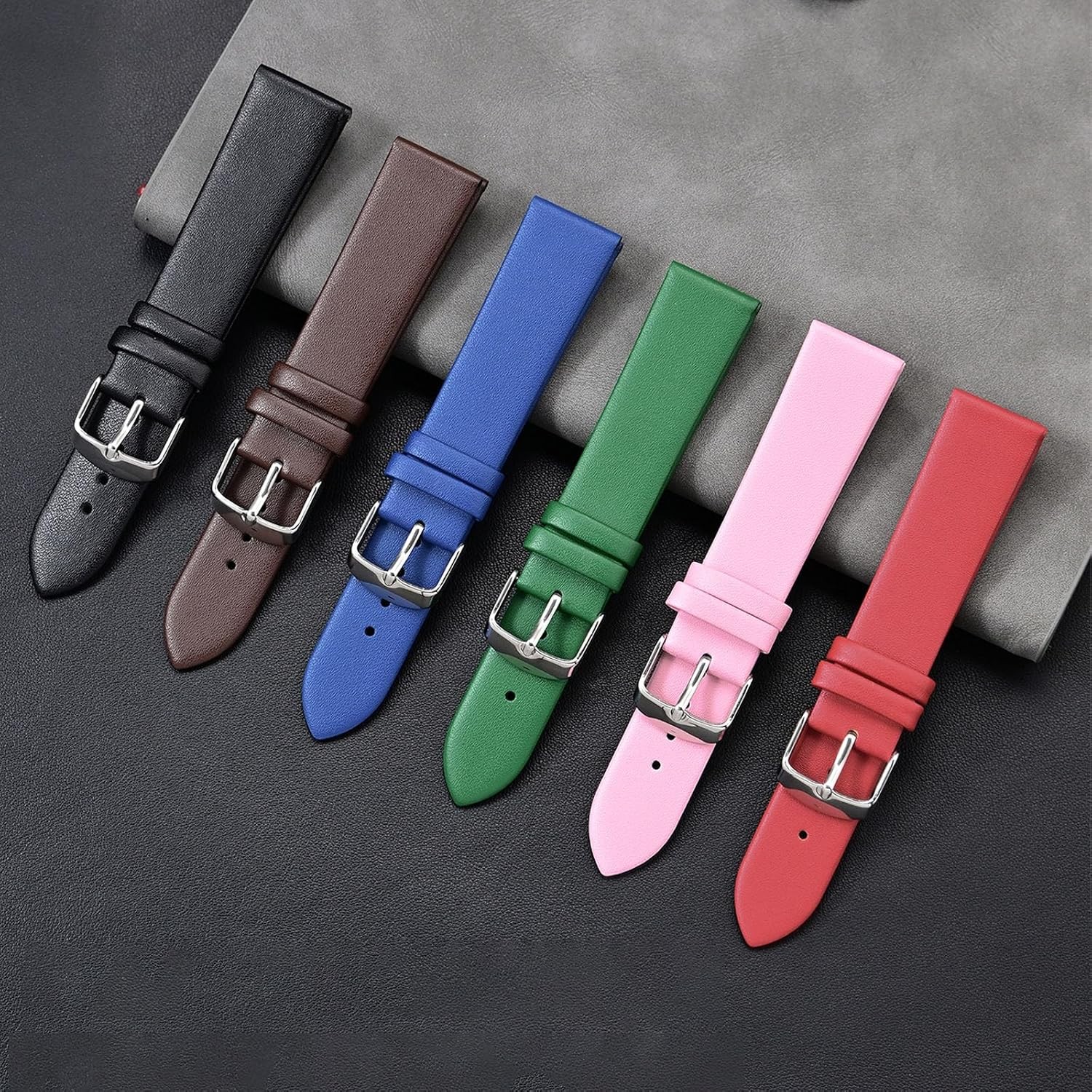 Leather Watch Band Case for Men Women 12mm 14mm 16mm 18mm 20mm 22mm 24mm