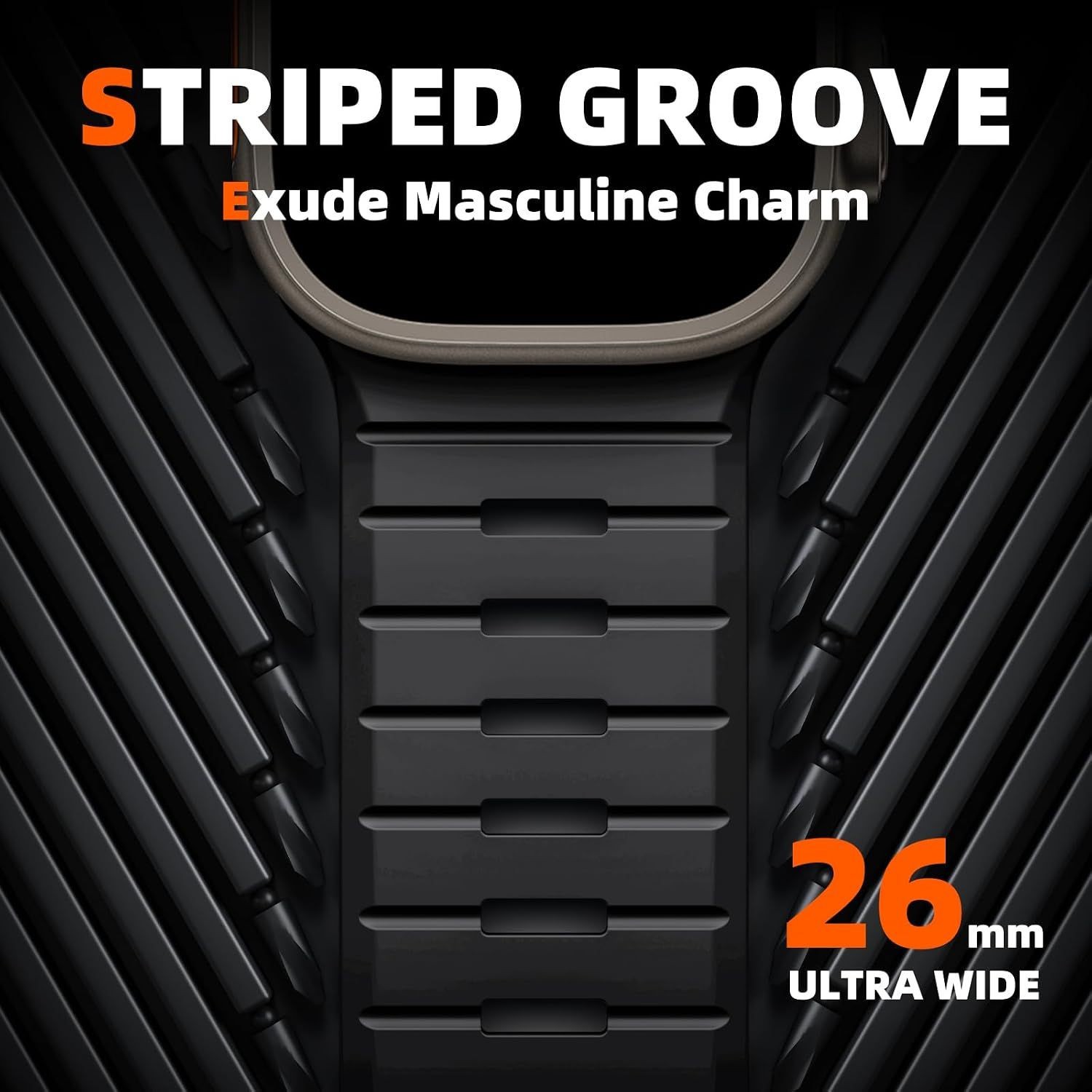 Silicone Waterproof Band for Apple Watch Ultra 49mm – Compatible with All Series