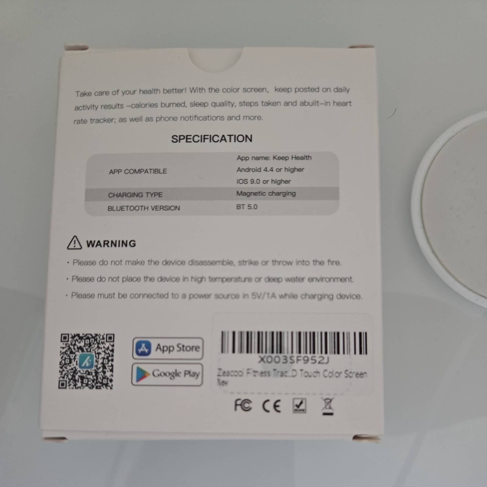 Unbranded Smart Band Fitness Tracker AMOLED Bluetooth 5.0 Heart Rate Android