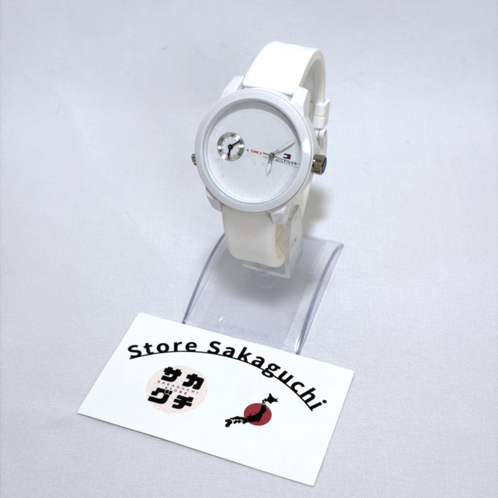 Tommy Hilfiger Denim Men’s Women’s Quartz Watch 1791324 White Silicone Strap