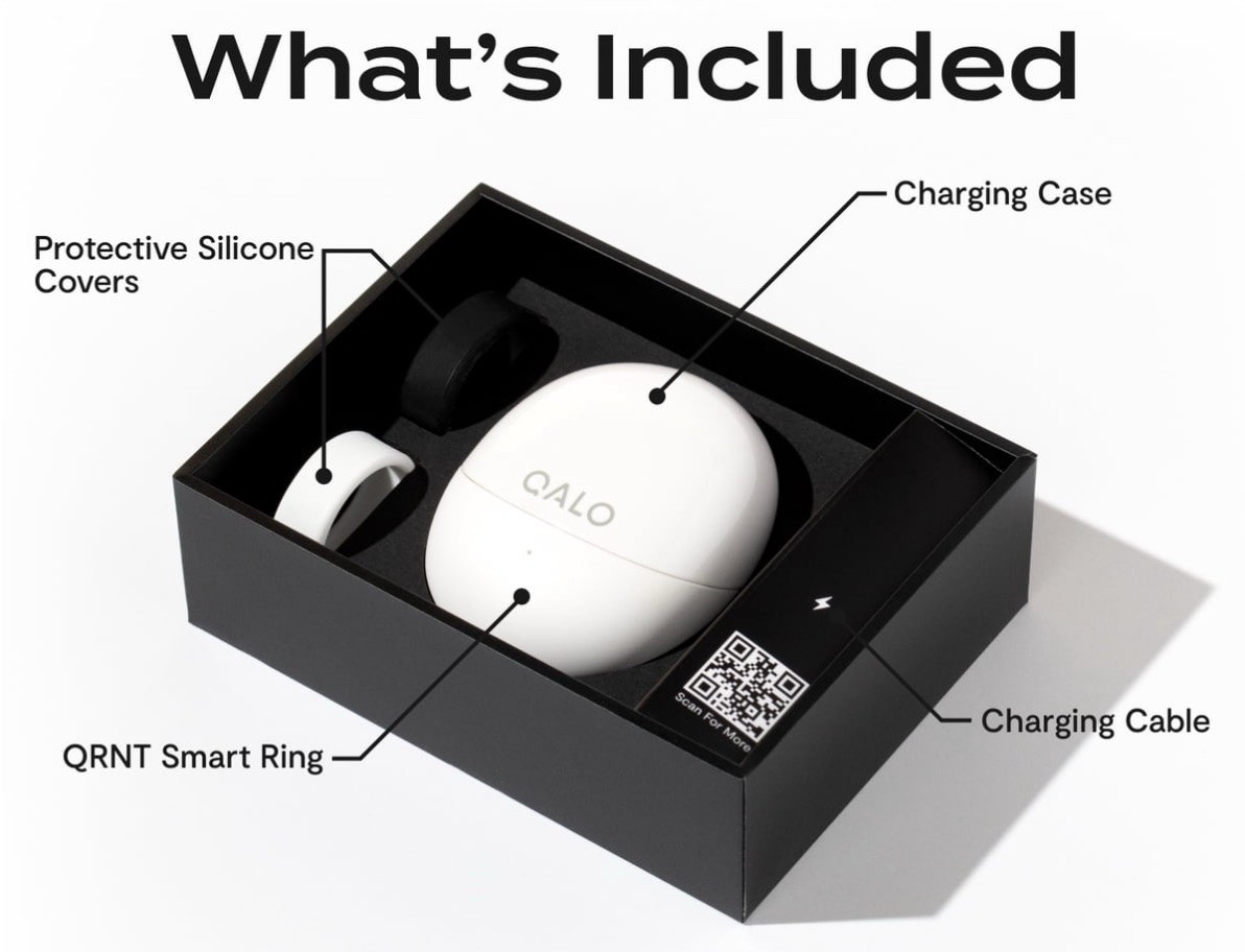 🔥QALO QRNT Smart Ring Health Tracker – Matte Silver Size 11 – Ultra-Lightweight