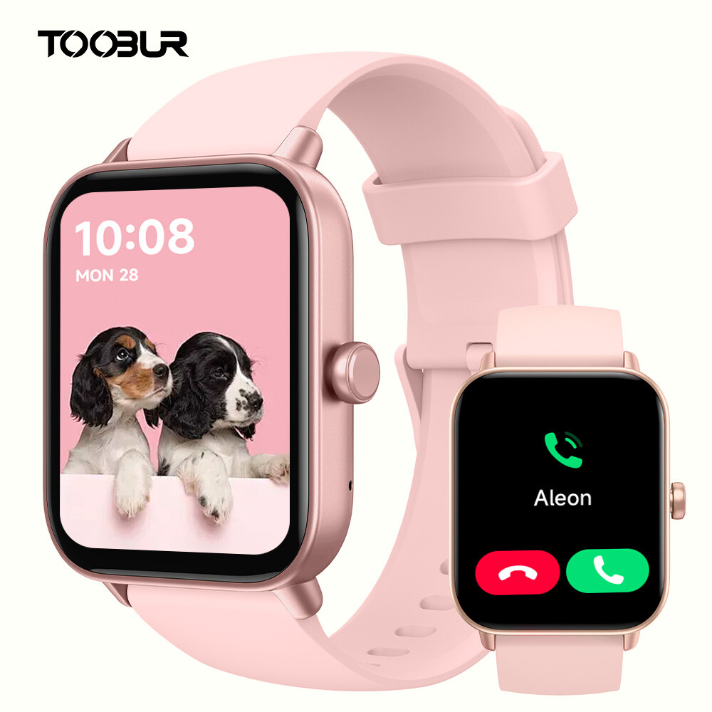 Smart Watch for Women Men for Android iOS, Alexa Built-in, 1.8″ IP68 Waterproof