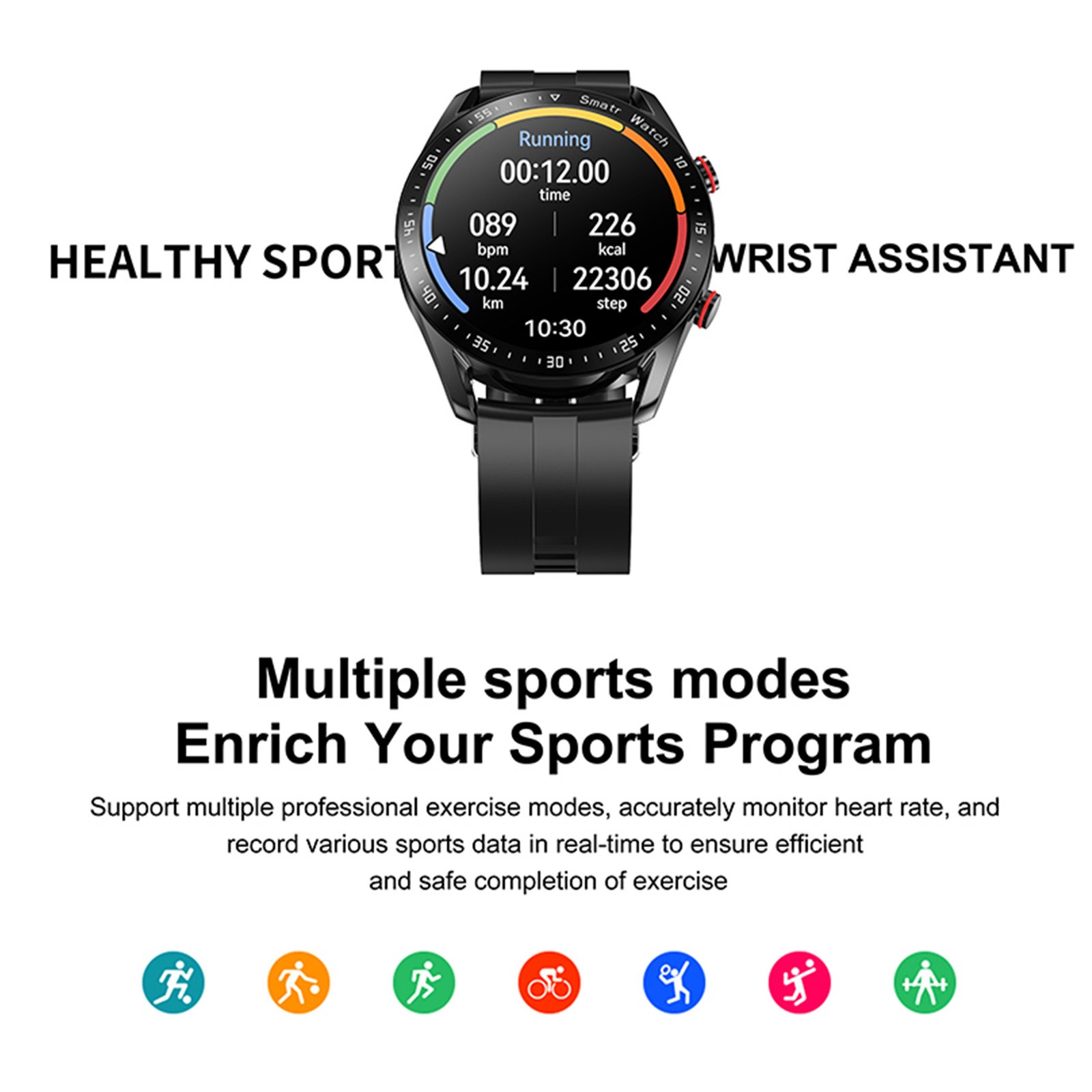 Smart Sports Watch With 1.52 Inch Screen BT Call Health Monitoring Multi-Sp GAKQ