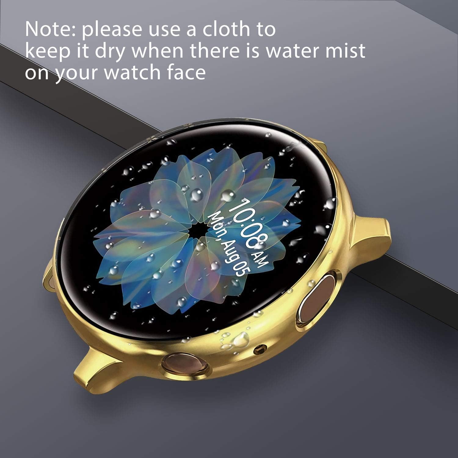 Screen Protector Case Bumper Cover 4 Pack for Samsung Galaxy Watch Active 2 44mm