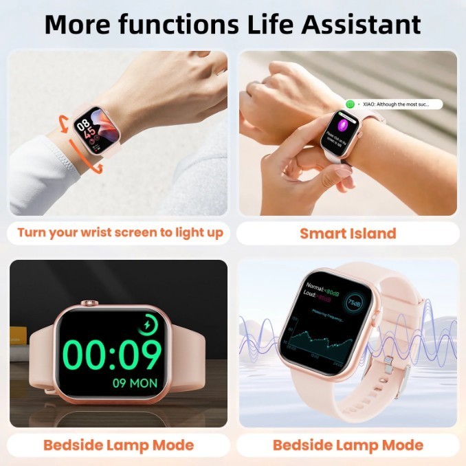 1.85”HD Men’s Women’s Smart Watch w/Bluetooth Answer/Make Calls/120+Sp