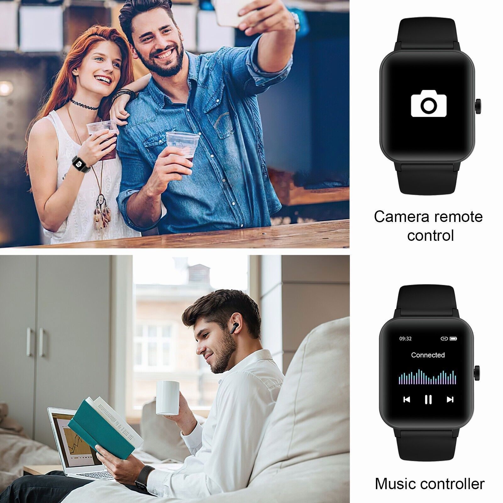 Smart Watch for Men Waterproof Smartwatch Bluetooth for iPhone Android Samsung