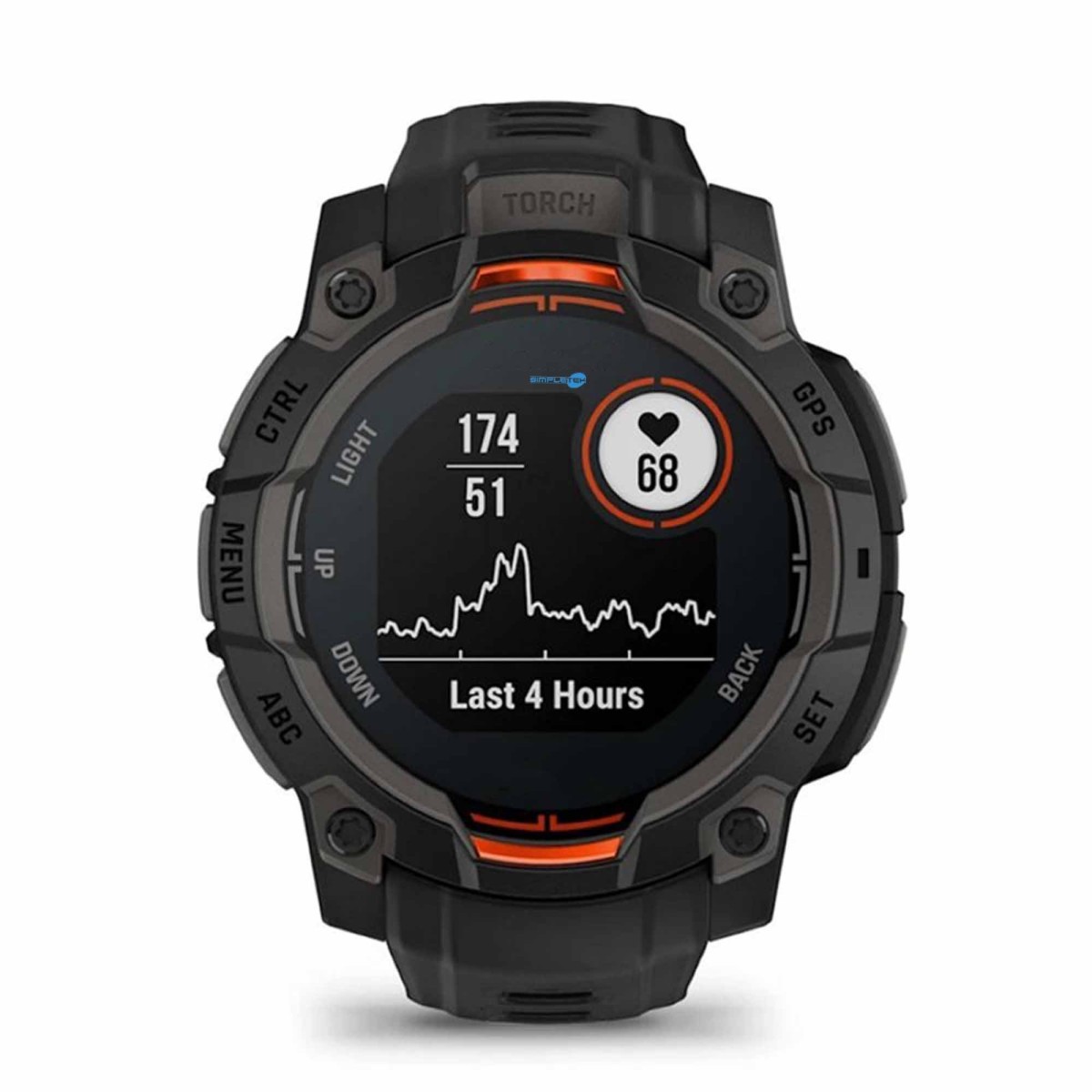 Simpletek Instinct 3 Smartwatch 45mm Solar GPS 10ATM LED Torch