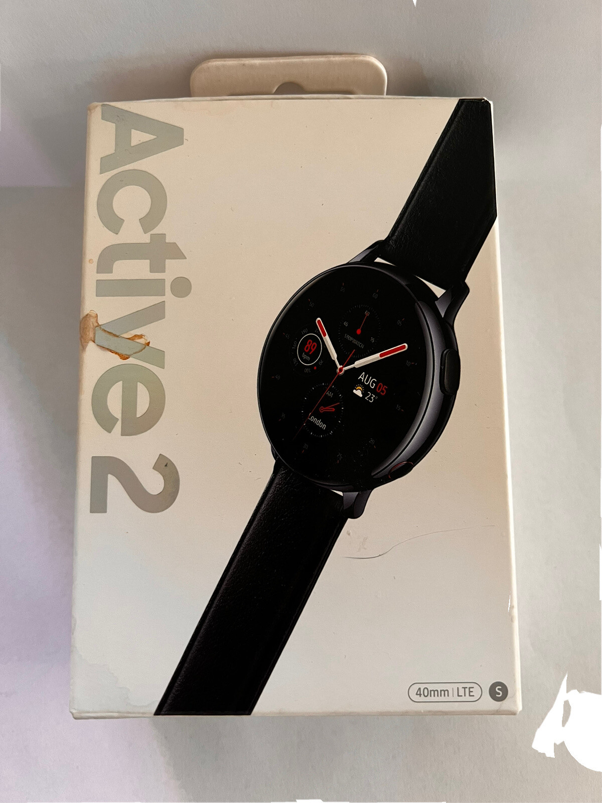 Samsung Galaxy Watch Active 2 SM-R835 40mm Stainless Steel Case with Black…