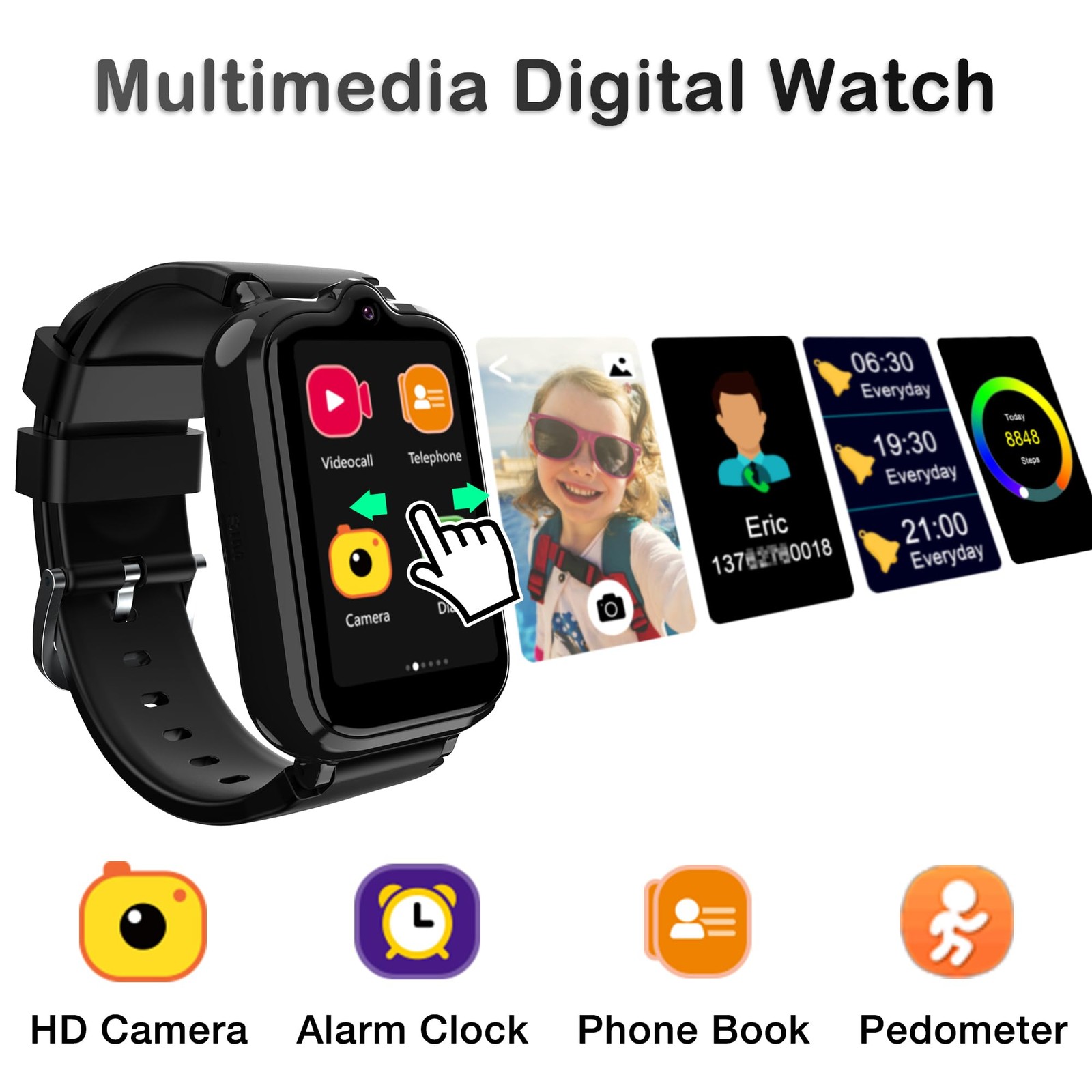 Toloso Kids Watch with GPS Tracker & Video Calling, Kid Smart Watch Boys with