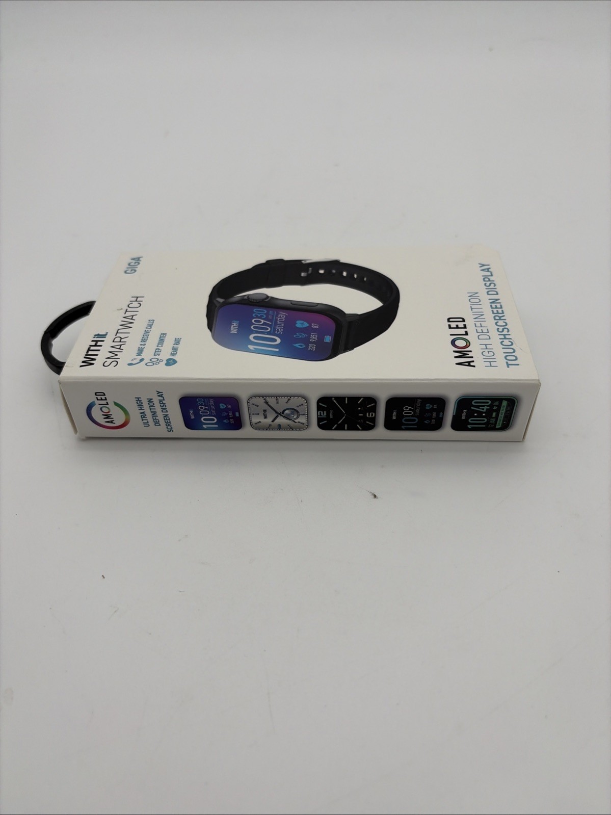 NIB WITHit Giga HD Amoled Touchscreen Smartwatch (42/9002GYBKW) Black