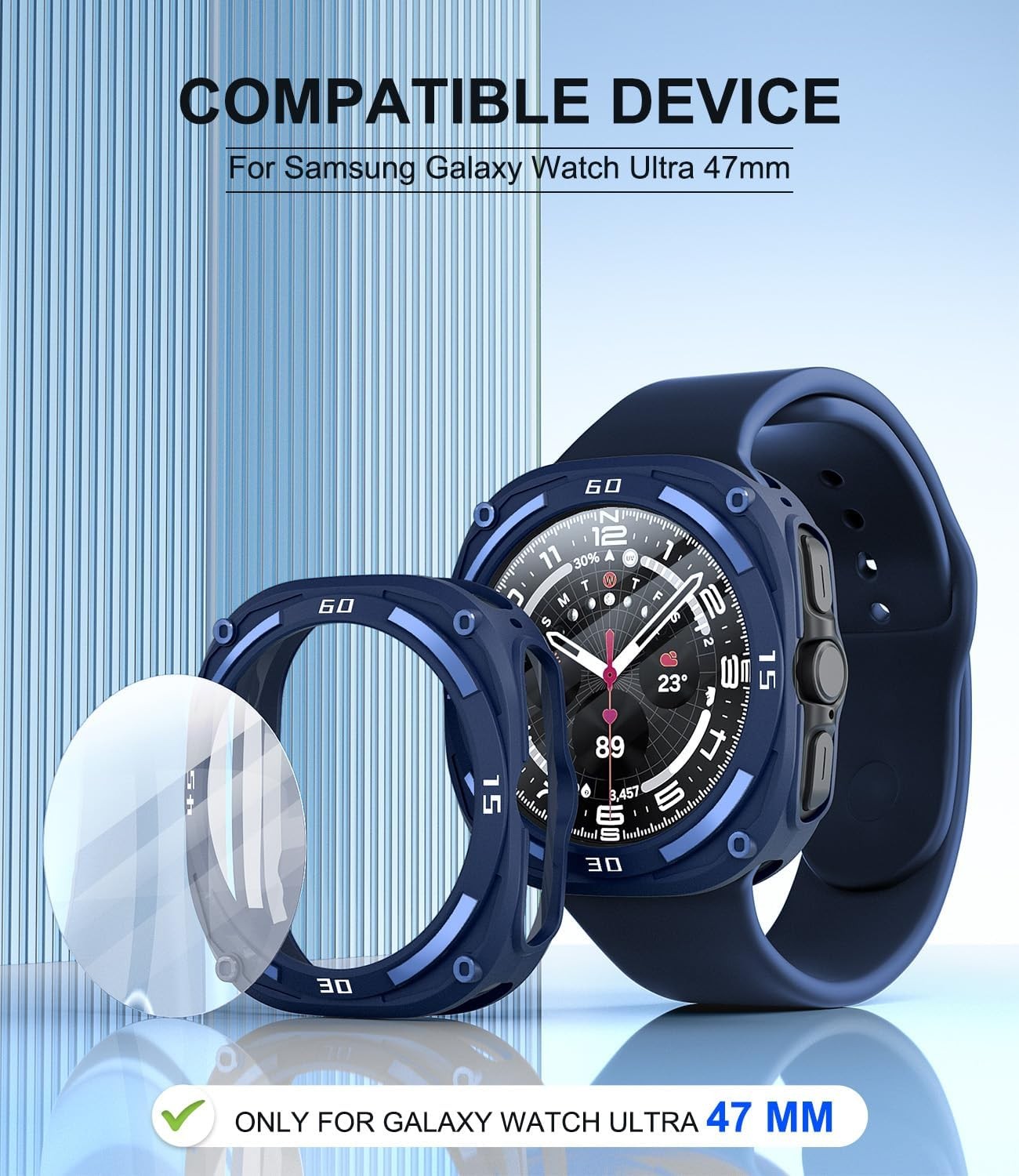 5 Pack Soft Rugged Bumper Case for Samsung Galaxy Watch Ultra 47mm – Multi Color