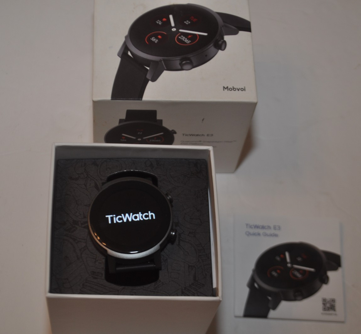 Mobvoi TicWatch E3 Smartwatch Black OS By Google 44mm Fitness Heart Rate