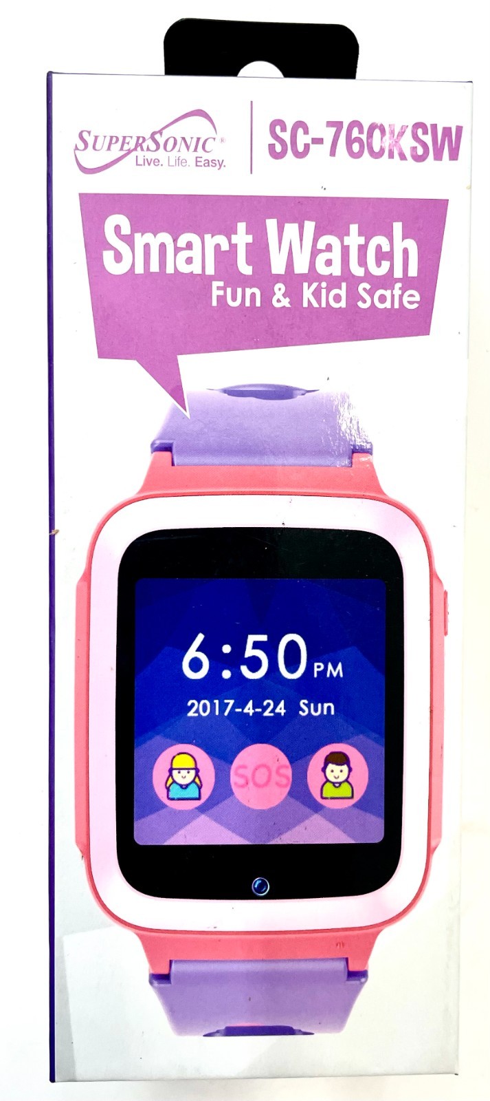 Supersonic Smart Watch Sc-760KSW for fun & kids safe. Blue color.