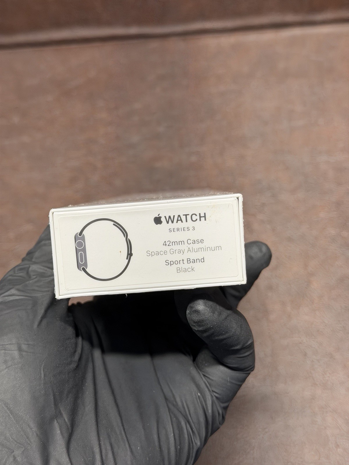 NIB Apple Watch Series 3 42mm Space Gray Aluminum Case with Black Sport SEALED