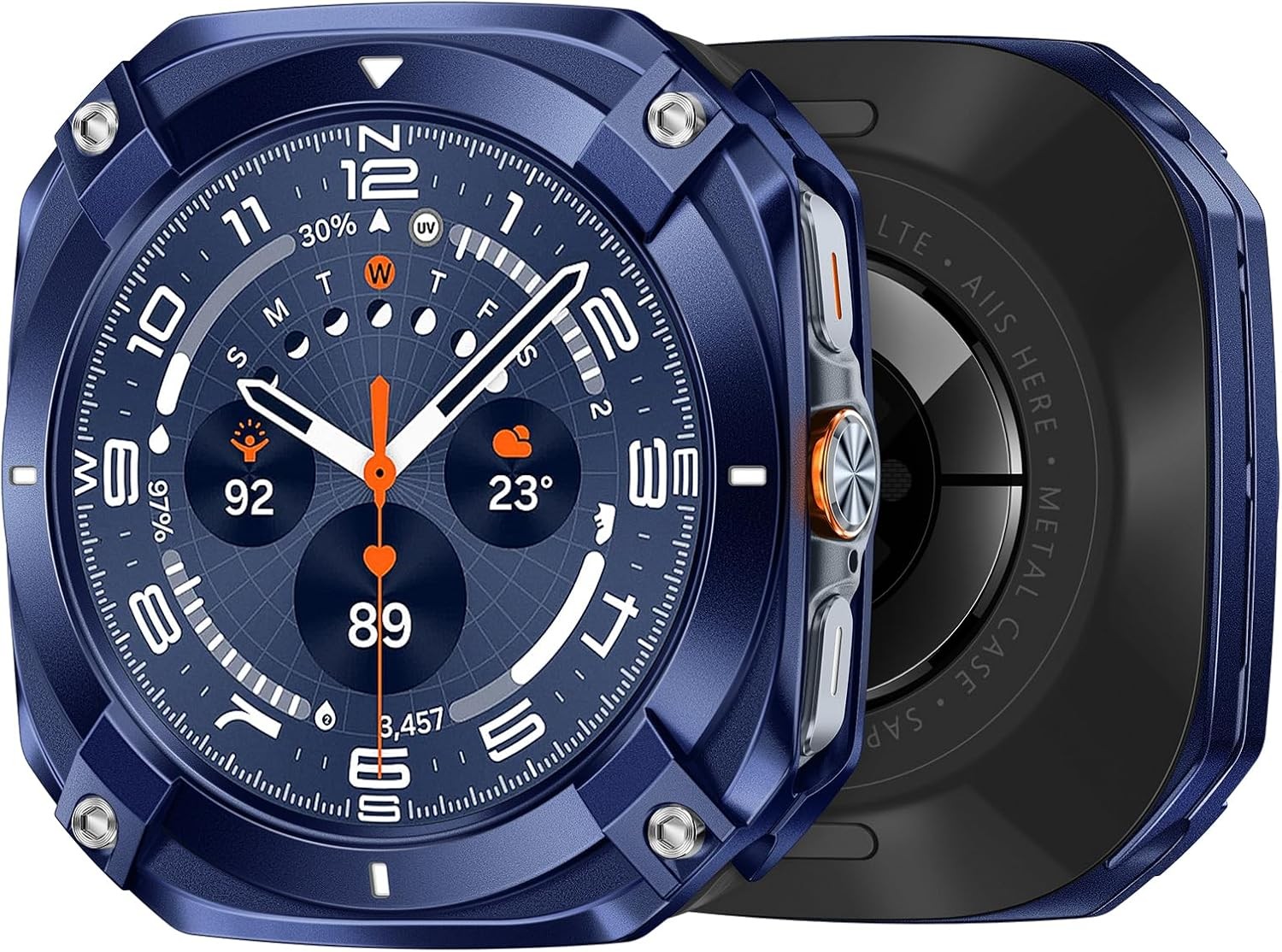 Sturdy Metal Protective Case for Samsung Galaxy Watch Ultra 47mm 2024 and 2025