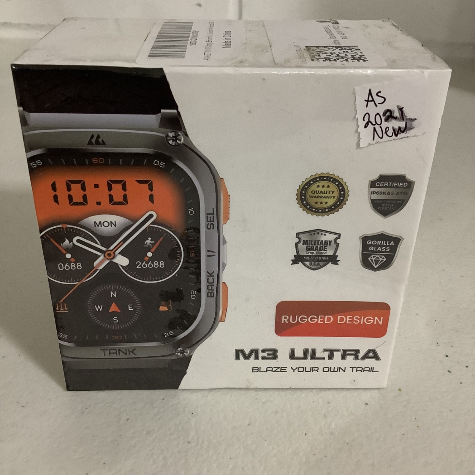 Tank M3 Ultra Smart Watch – Rugged -Waterproof – Military BT Calls
