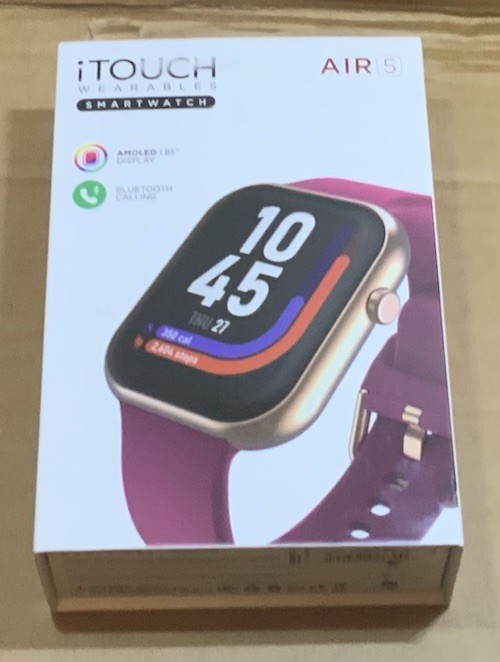 iTOUCH AIR 5 Smartwatch – Silicone Strap Rose Gold Adult Super Cute!