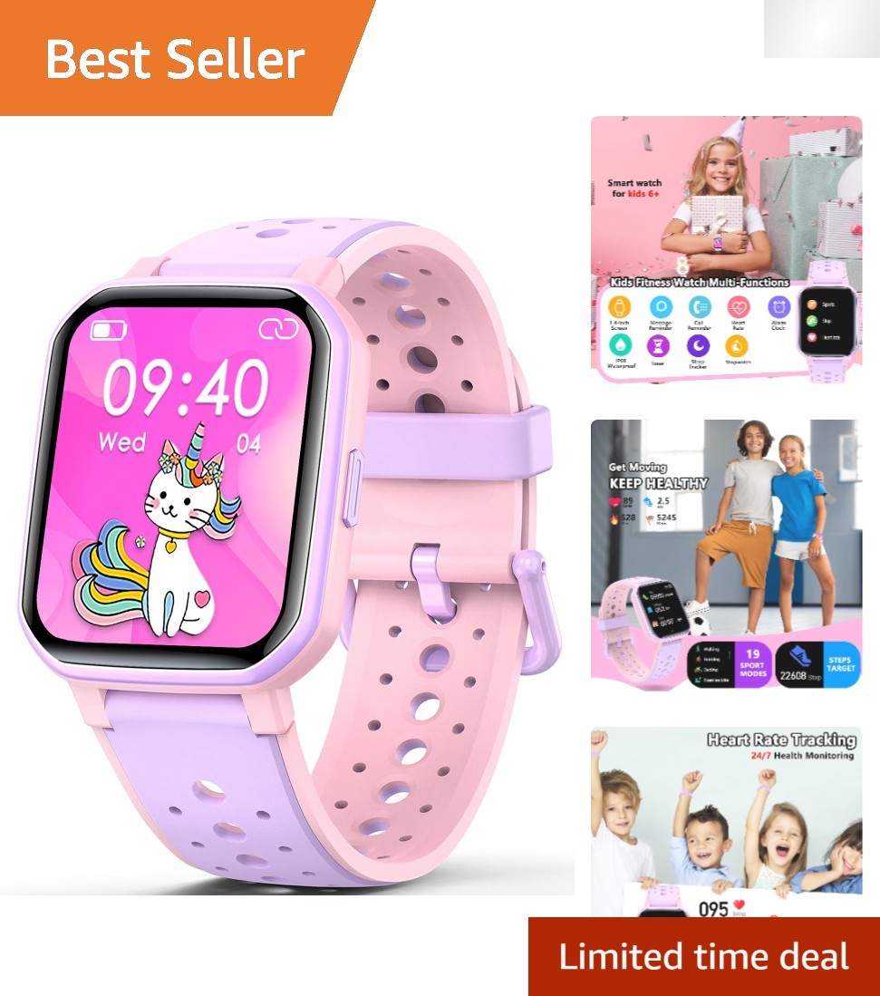 Durable Kids Smart Watch with Fitness Tracking & Sleep Monitor, 19 Modes, Purple