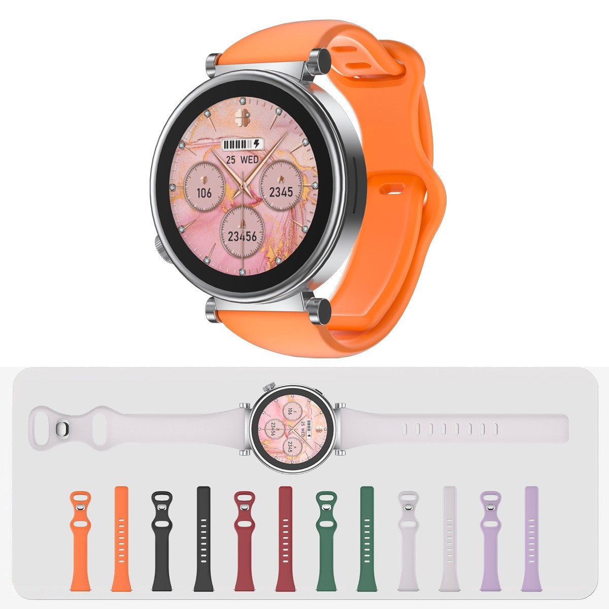 W&O 2026 Smart Watch For Men/Women, Waterproof Smartwatch with 7 colors strap