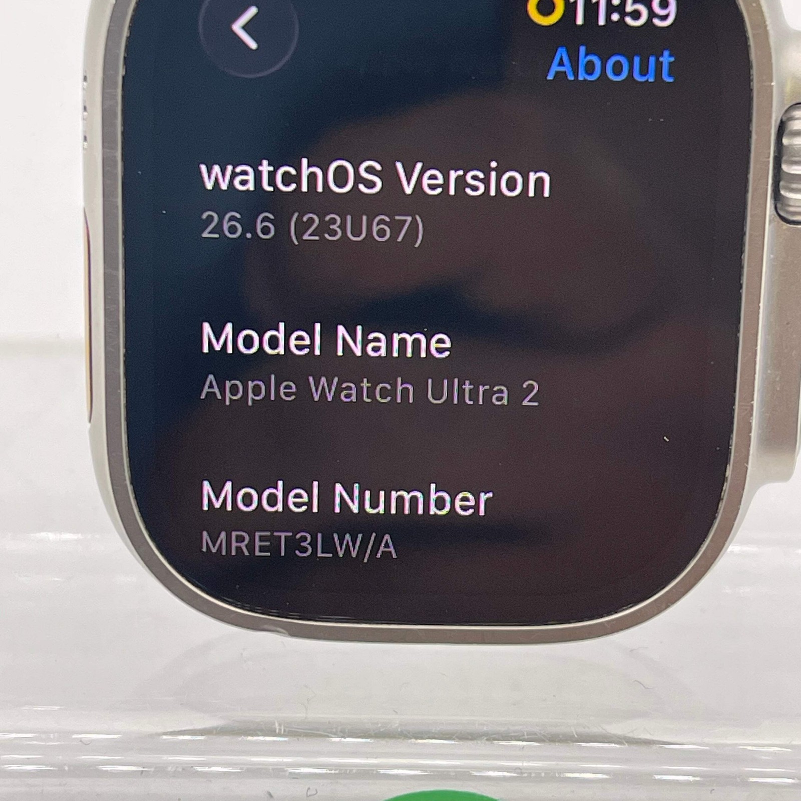 Unlocked Apple Watch Ultra 2 49MM Silver Titanium A2986 Face Only