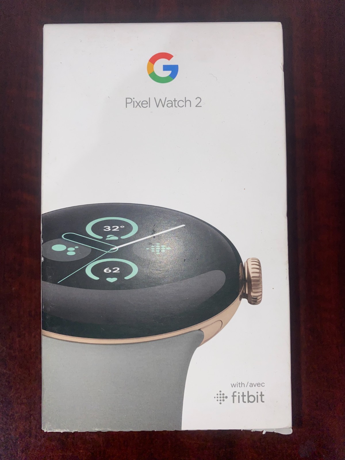 Google Pixel Watch 2 Polished Silver Aluminum Porcelain Active Band NEW & SEALED