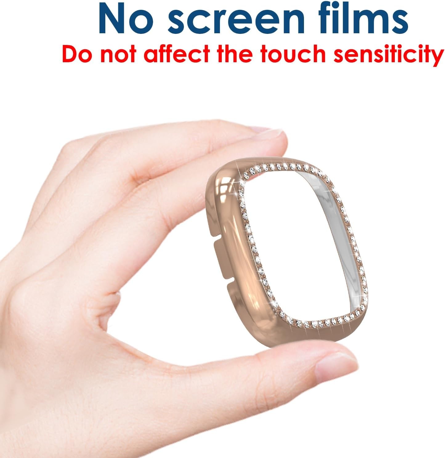 5-Pack Bling Case for Fitbit Sense/Versa 3 Crystals Protector Back Cover Bumper