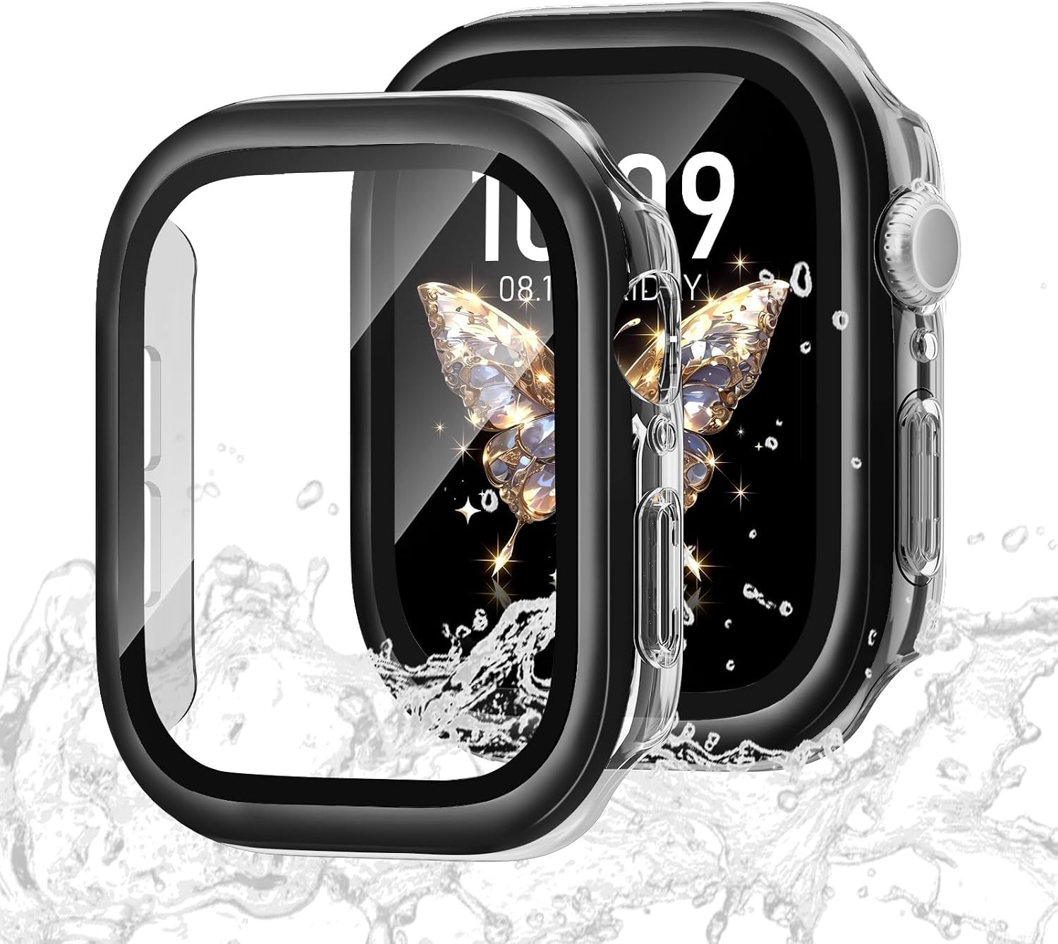 2 in 1 Metal+PC Case for Apple Watch Series 11/10 42mm with Waterproof Tempered