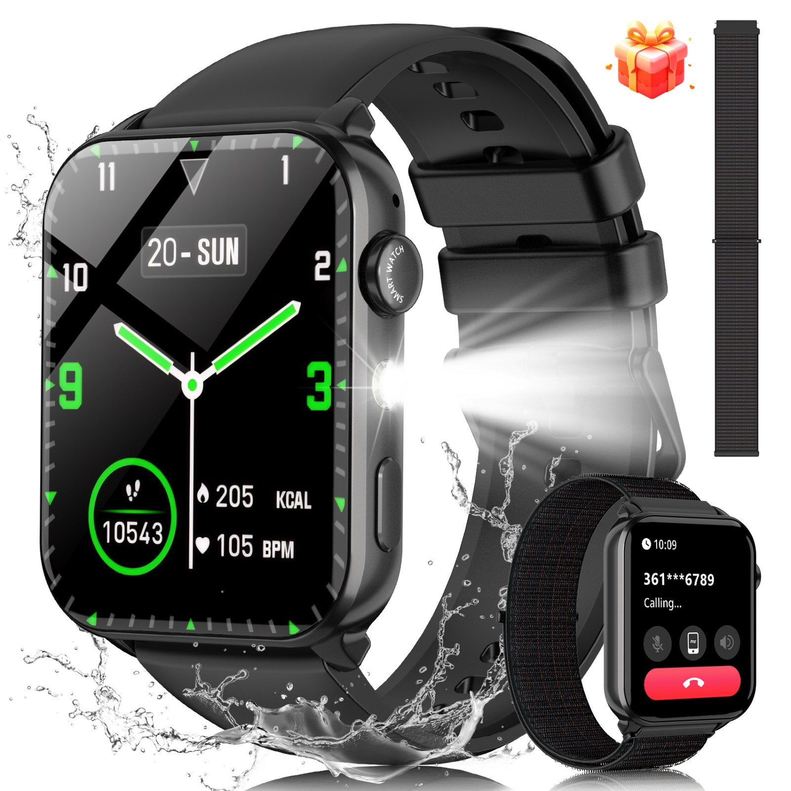 Bluetooth Smart Watch Call Fitness Tracker Men Women Heart Rate Blood Pressure