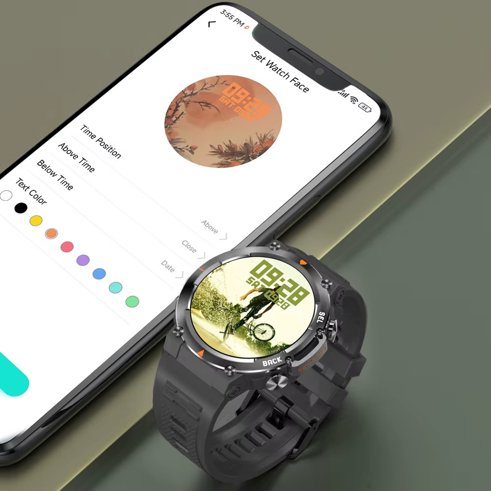 Smartwatch 1.43″ AMOLED BT Calls AI Voice Fitness Watch