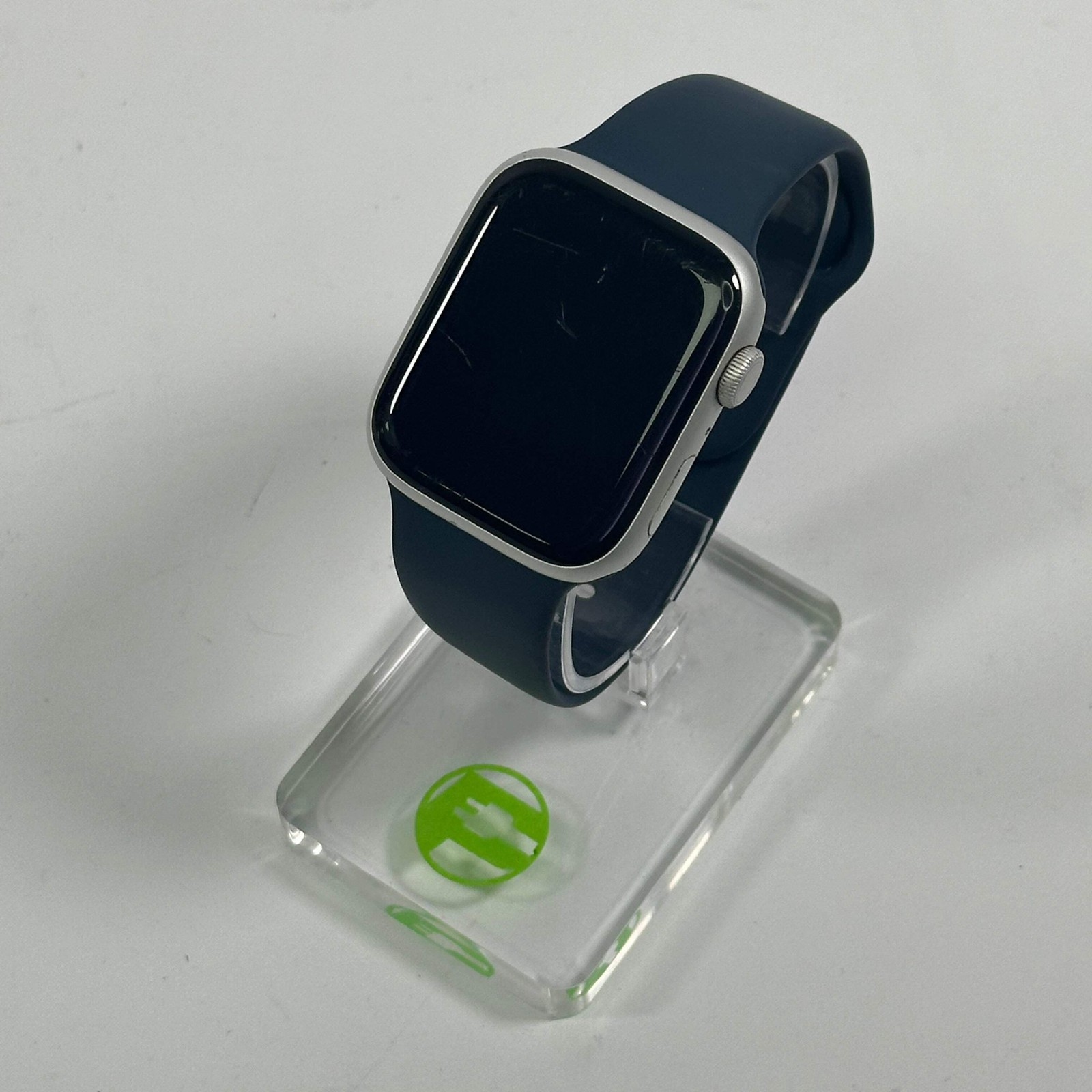 GPS Only Apple Watch Series 9 45MM Silver Aluminum Midnight Sport Band MR9E3LW/A