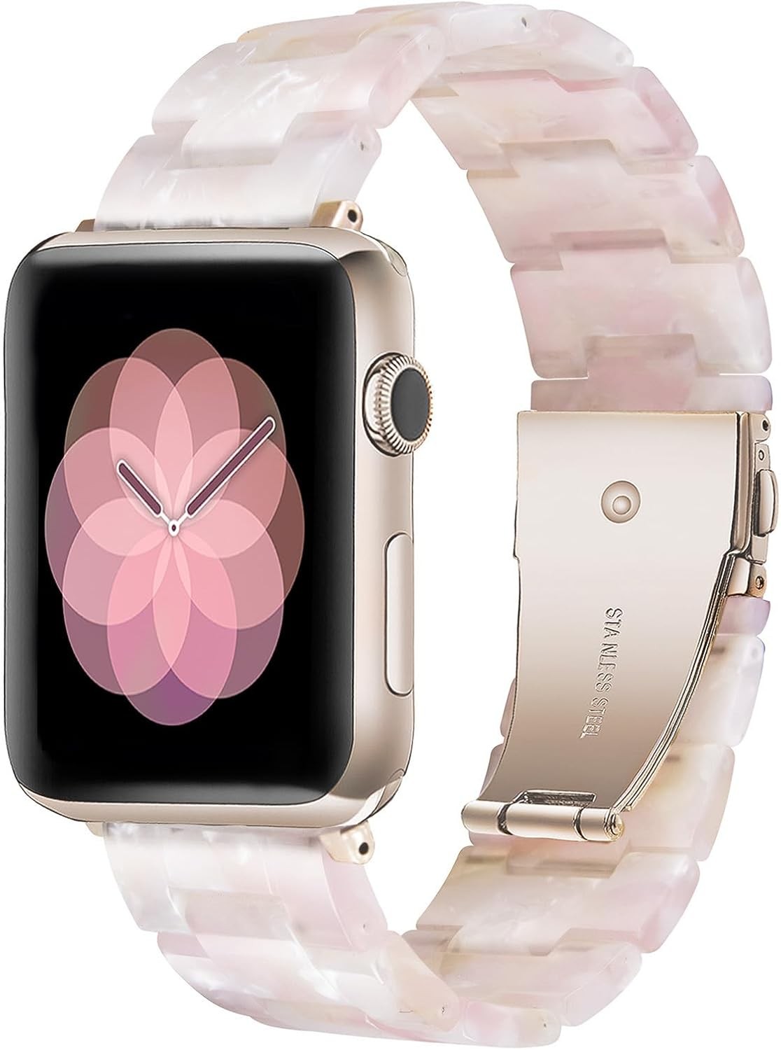 Light Resin Bracelet Strap for Apple Watch Series 9/8/7 38mm 40mm 41mm