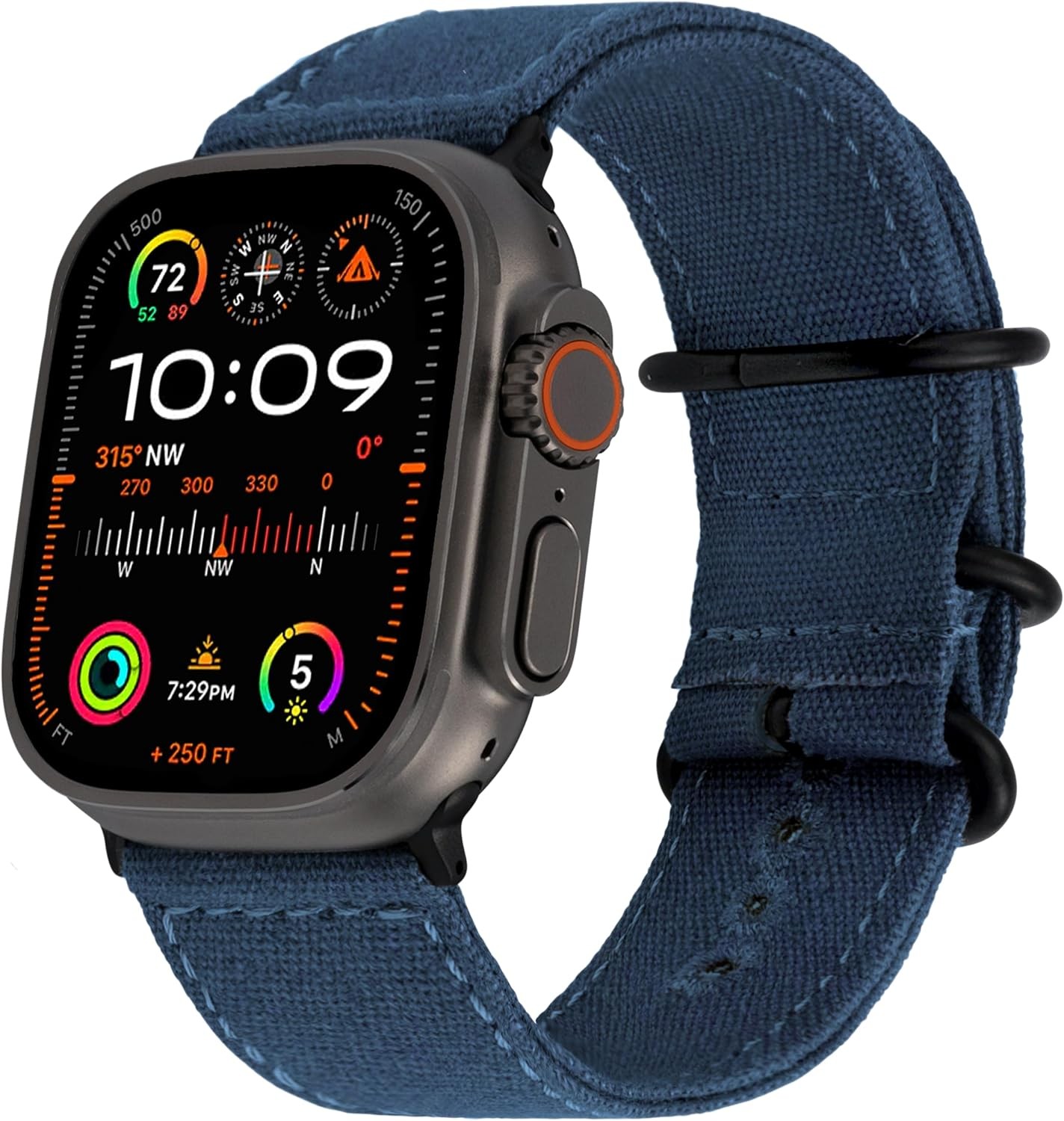 Woven Canvas Band in Blue for Apple Watch Ultra 49mm, Series 10 & All Models