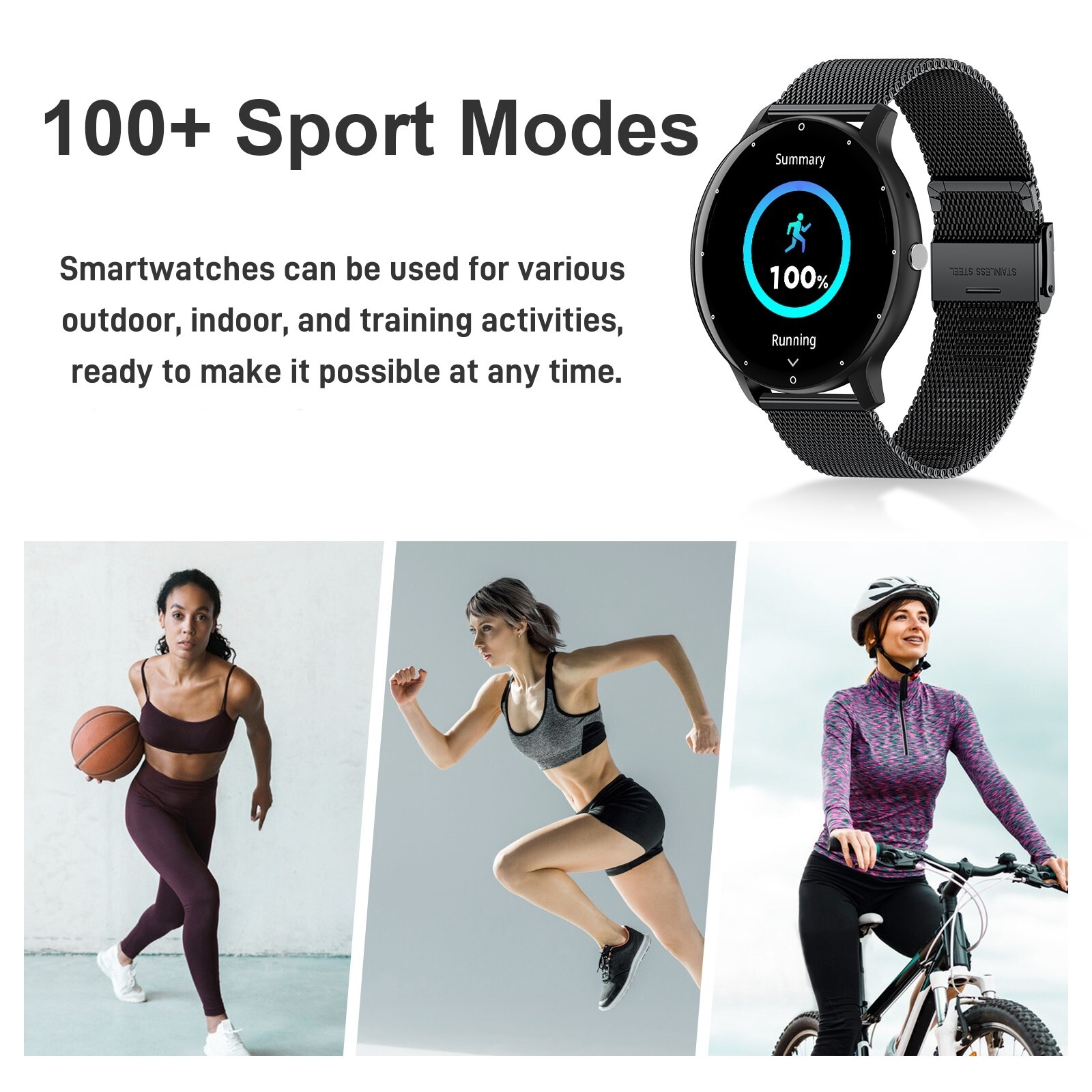 🔥Smart Watch Men Women Fitness Tracker Heart Rate Waterproof for iPhone Samsung