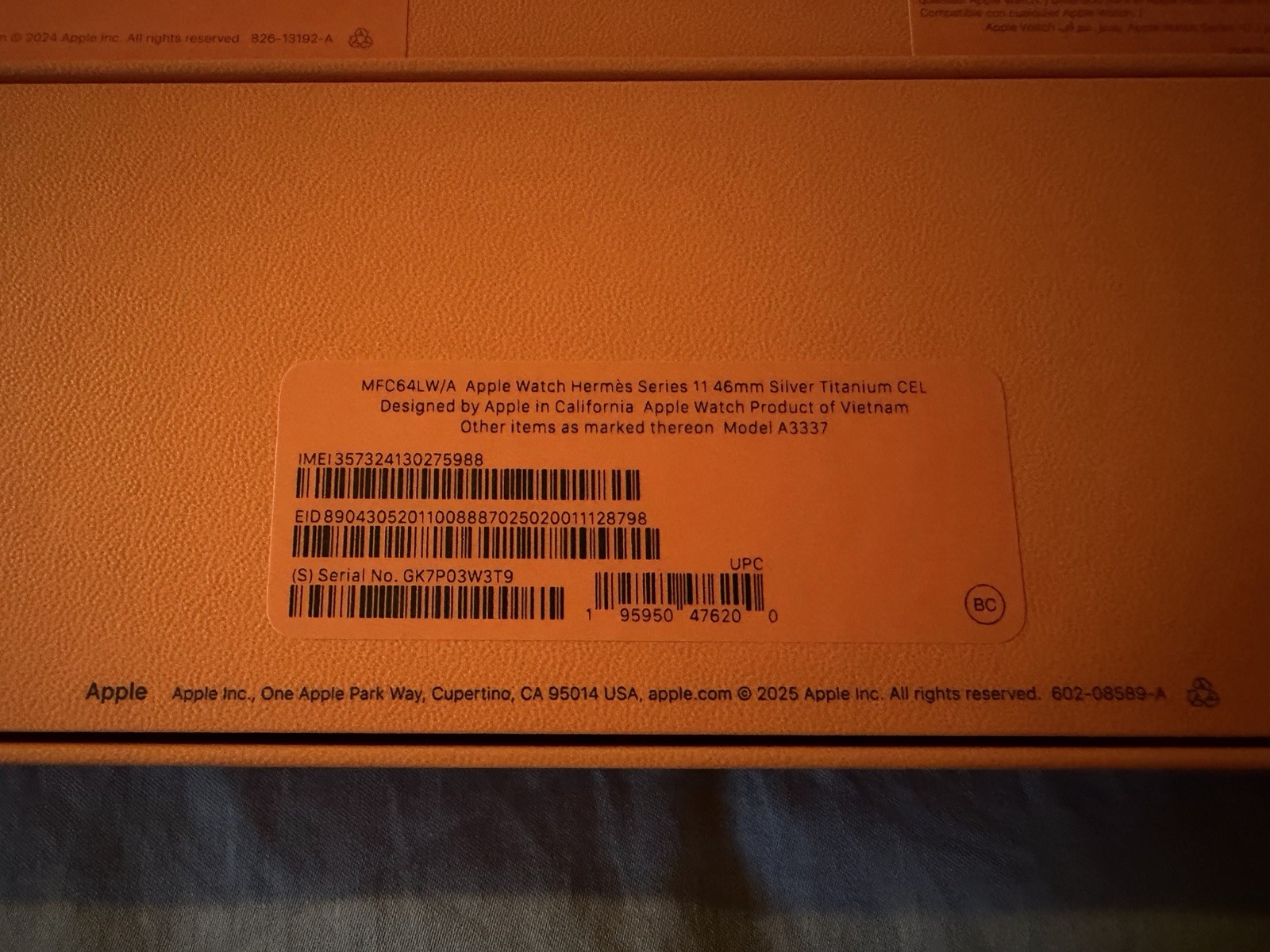 Apple Watch Hermès Series 11 46mm Silver Titanium (2026)