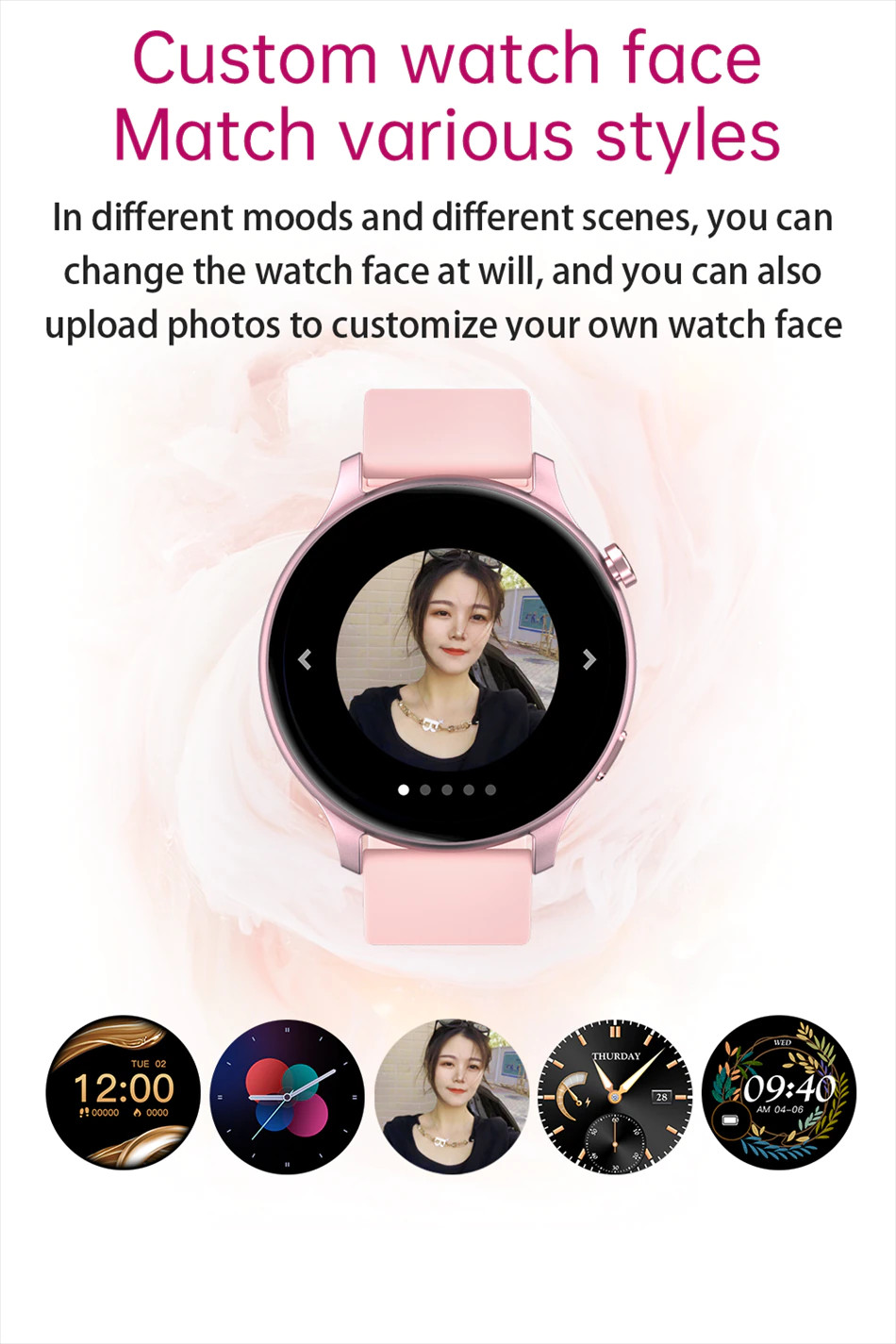 2025 Smart Watch Full Touch Screen AMOLED Bluetooth Call for Women -DT85