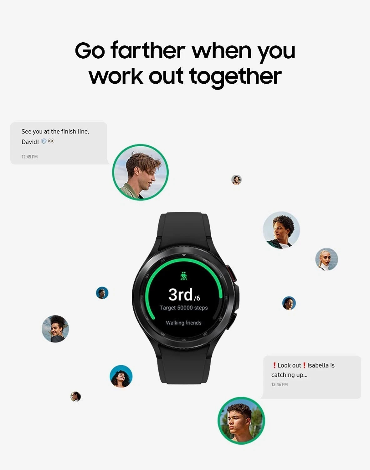 Samsung Galaxy Watch4 Classic SM-R895 46mm Stainless Steel Case with Ridge-Sport